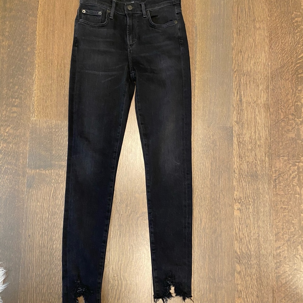 AGolde High Rise black rinse jeans (like new!)